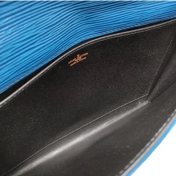 Authentic LOUIS VUITTON Clutch Bag Jena Blue Epi - Picture 7 of 12